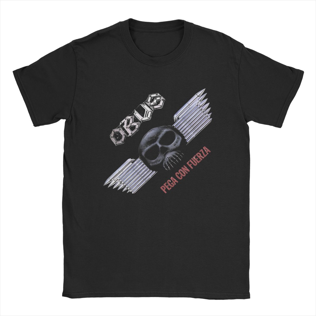 Lässige Obus Band Rock T-Shirts Herren Rundhals Baumwoll-T-Shirt Spanische Heavy Metal Kurzarm-T-Shirts Bedruckte Kleidung 3XL gray