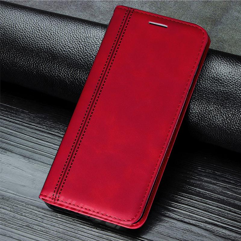 Für Samsung A21S Fall Magnetische Leder Flip Phone Cases Für Samsung Galaxy A21S Fall 6,5 zoll A 21S A21 S Luxus Brieftasche Abdeckung Shell Fundas Coque Capa Samsung Galaxy A21S rot