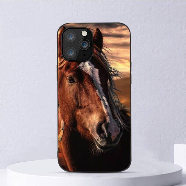 Laufendes Pferd Tier Handyhülle für Iphone 11 12 Mini 13 14 Pro Xs Max X 8 7 6s Plus 5 Se Xr Shell iPhone11
