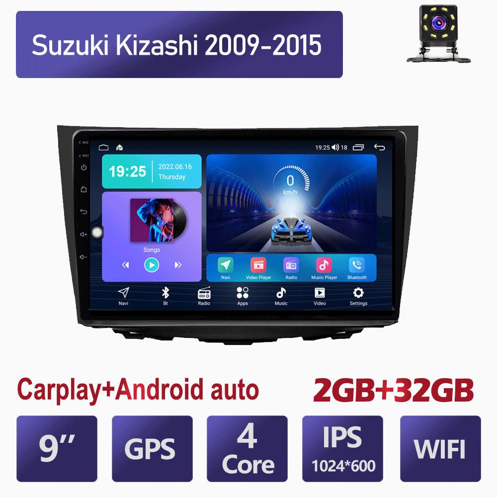 Für Suzuki Kizashi 2009 - 2015 Autoradio Android GPS-Navigation Stereo QLED Multimedia Player CarPlay Kopfeinheit 2+32GB