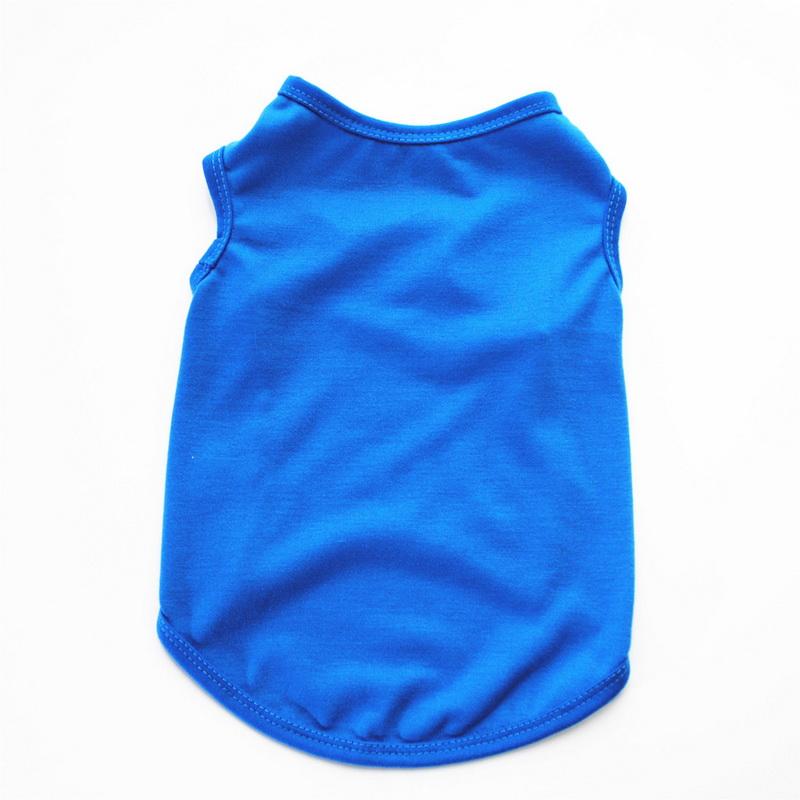 Hundekleidung Sommer warme Haustier Hund weiche Weste Welpen einfarbige Kleidung für kleine mittelgroße Hunde Welpen Yorkshire Outfit XL blau