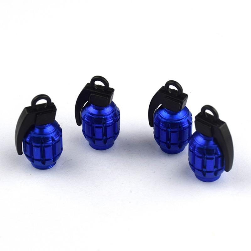 4 Teile/los Universal Auto Reifen Rad Ventil Kappe Reifen Luft Vorbauten Staub Abdeckung Auto Moto Bike Styling Vorbauten Auto Aufkleber 4pcs blau