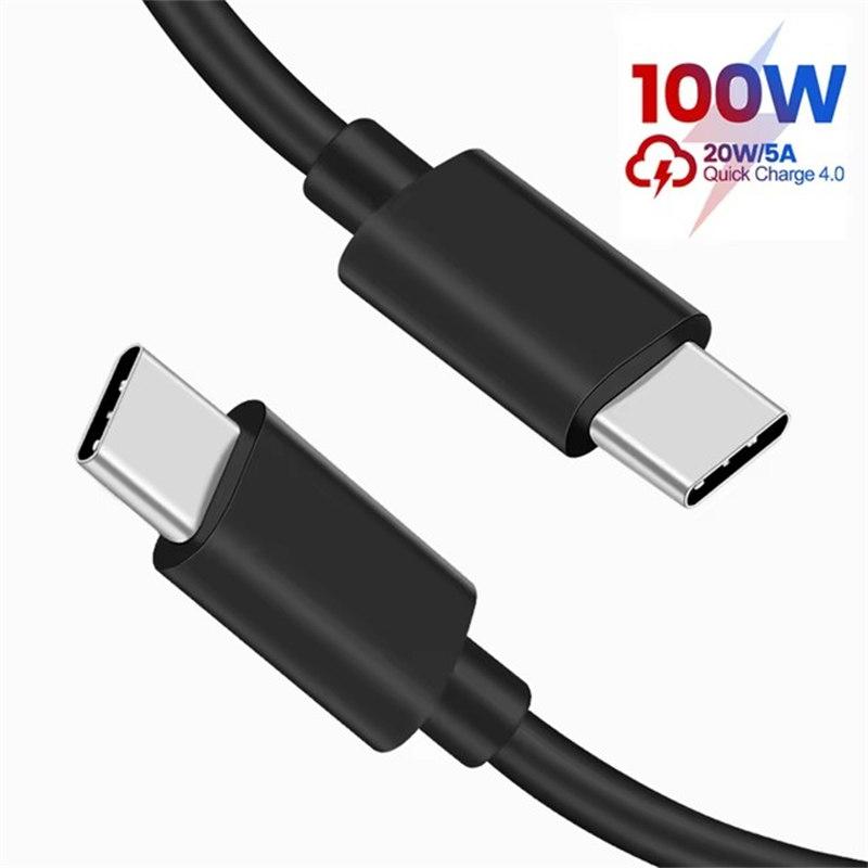 USB Kabel PD100W USB C zu Typ C Schnelle Ladekabel für Xiaomi Samsung Huawei MacBook iPad 5A Handy Kabel USB Kabel Typ C 2 M schwarz