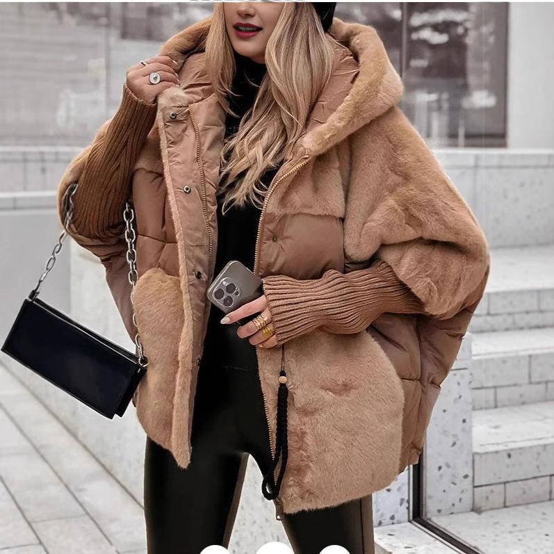 Herbst Damen Jacken Mäntel Damen Streetwear Winter Neu Samt Verdickt Warm Locker Lässig Oberteile Kleidung L khaki
