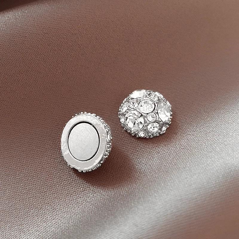 Strass Magnetische Blitzkugel Ohrringe - Kein Piercing erforderlich