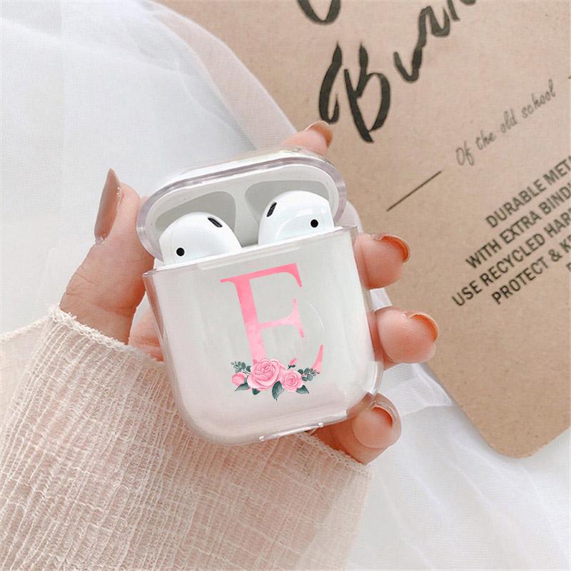 Transparente 26 Alphabet-Buchstaben AirPods-Hülle für Apple Airpods 3 Pro Wireless Headset Schutzhülle Ladebox Shell Airpods pro