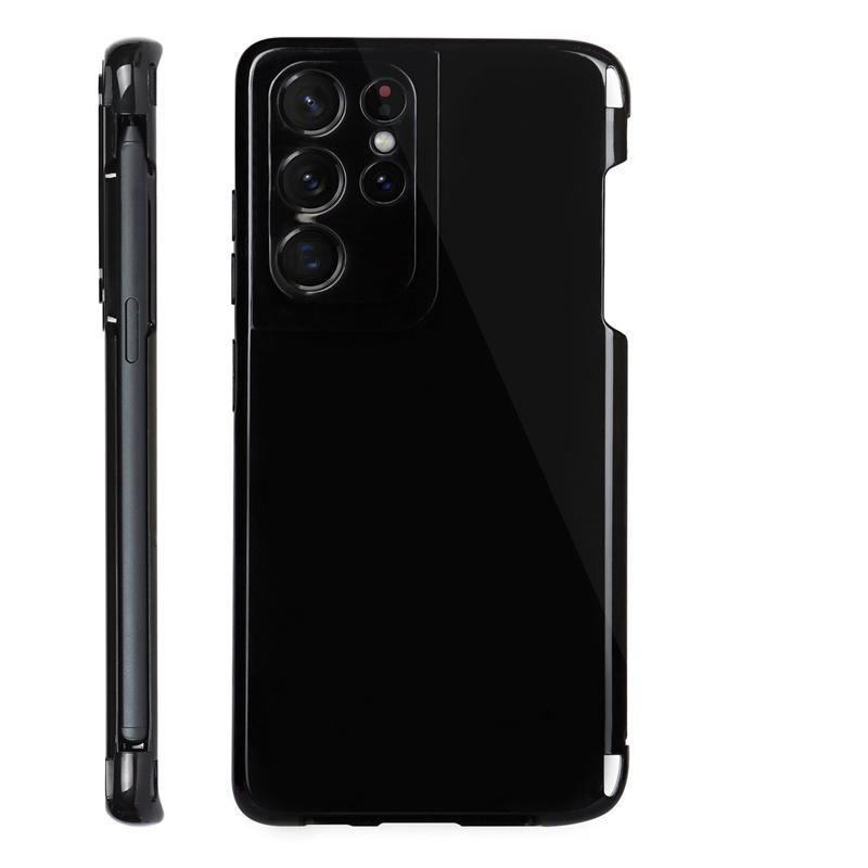 Stylus S-Pen Sockel Slot Klare Handyhülle für Samsung Galaxy S21 Ultra 5G G9980 G998D G998U Weiche transparente Handyhülle Capa mit Stiftschlitzhalter For S21 Ultra 5G schwarz