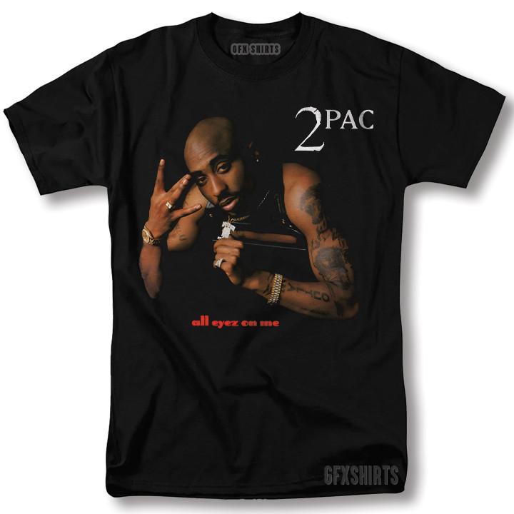 2pac T-Shirt All Eyez On Me Albumcover vntg Rap T-Shirt Tupac Death Row Snoop T-Shirt Unisex T-Shirt Grafik T-Shirt M