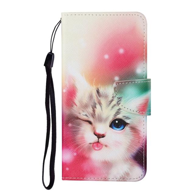 Für Coque Iphone 13 Flip Fall Für Iphone 12 11 Pro Max 13 Mini 6 S 7 8 Plus Se X Xs Xr Fällen Nette Katze Leder Brieftasche Telefon Abdeckung iPhone 13 Pro Max