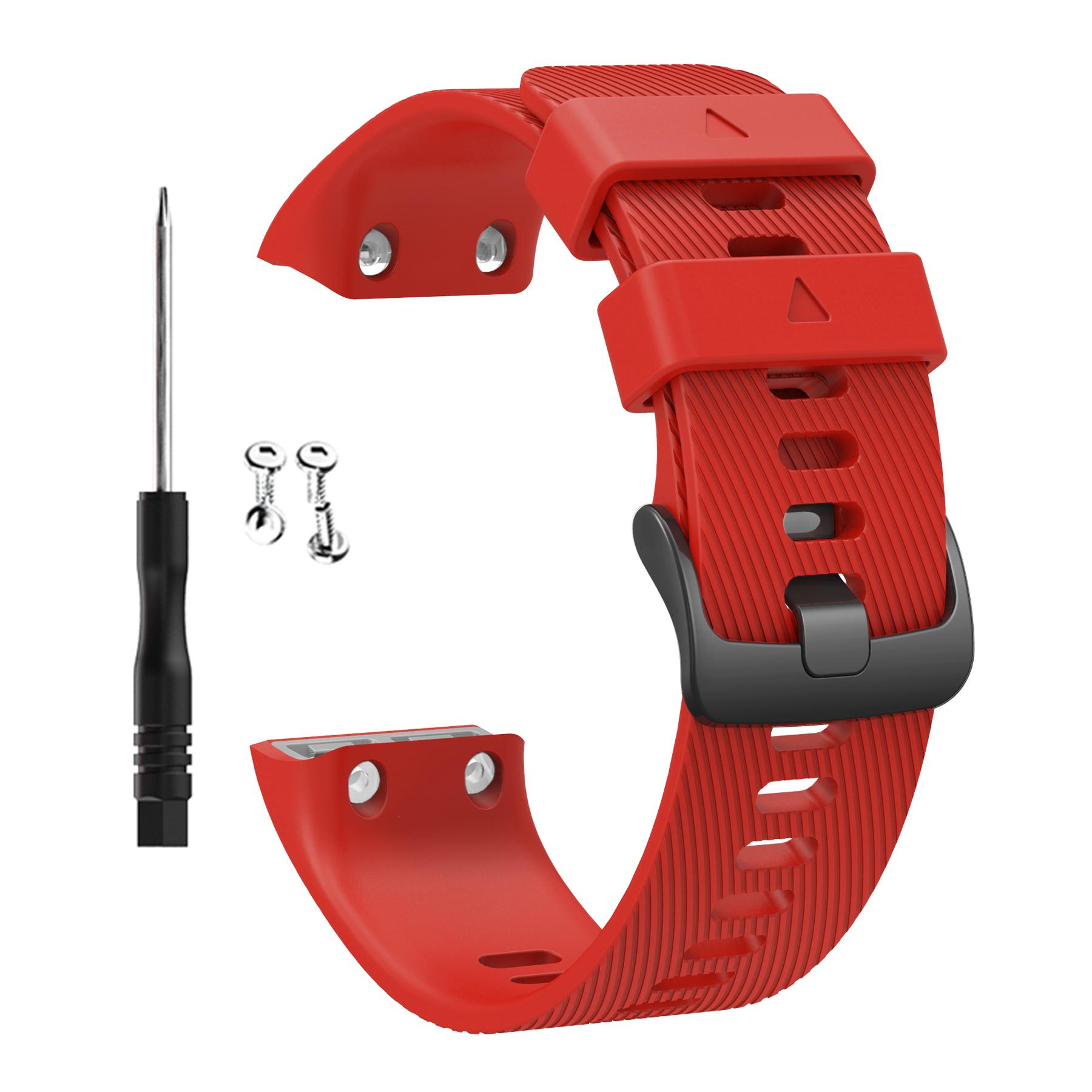 Armband für Garmin Forerunner 35 Smartwatch-Armband Silikon-Armbänder für Garmin Forerunner 30 Armband Uhrenarmband Armreif rot