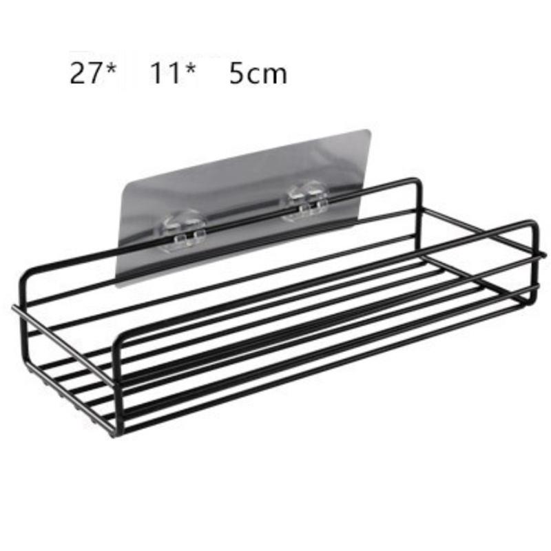 Badezimmer-Regal, Dusch-Organizer, dreieckiges Kosmetik-Aufbewahrungsregal, Küchen-WC 27x11x5cm schwarz