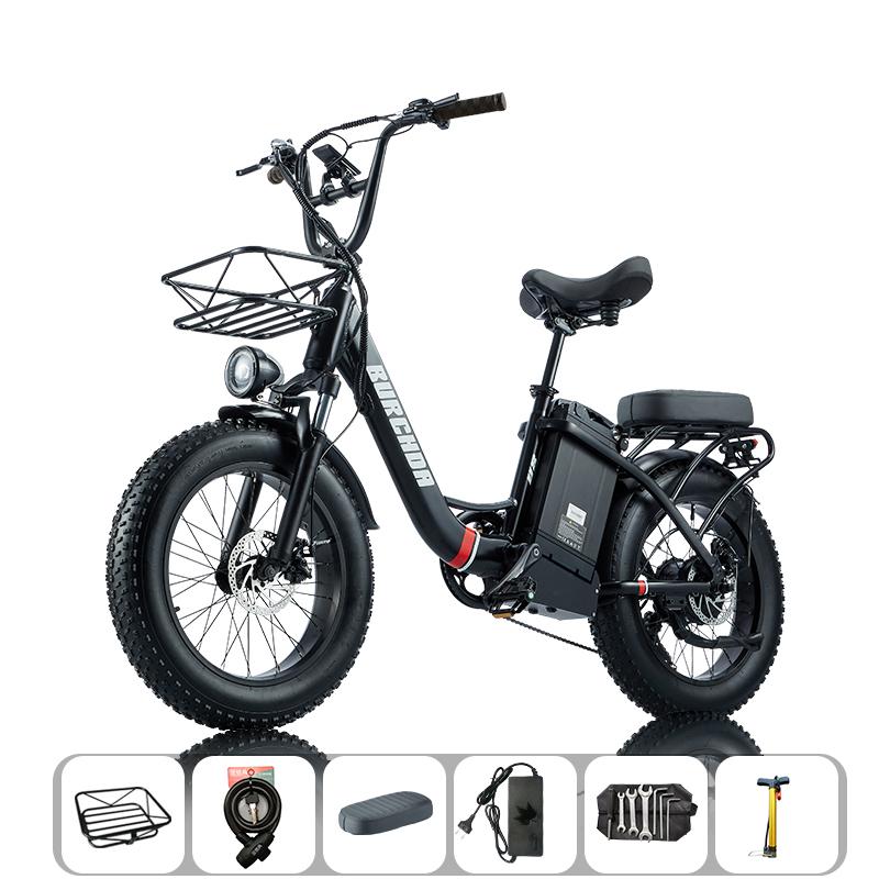 BURCHDA Elektrofahrrad für Erwachsene- U8 1000W, 48V 31.5Ah Lithiumbatterie, Fatbike 4.0, Schneesicher, Geländetauglich, Modell 2025, für Erwachsene 20*40