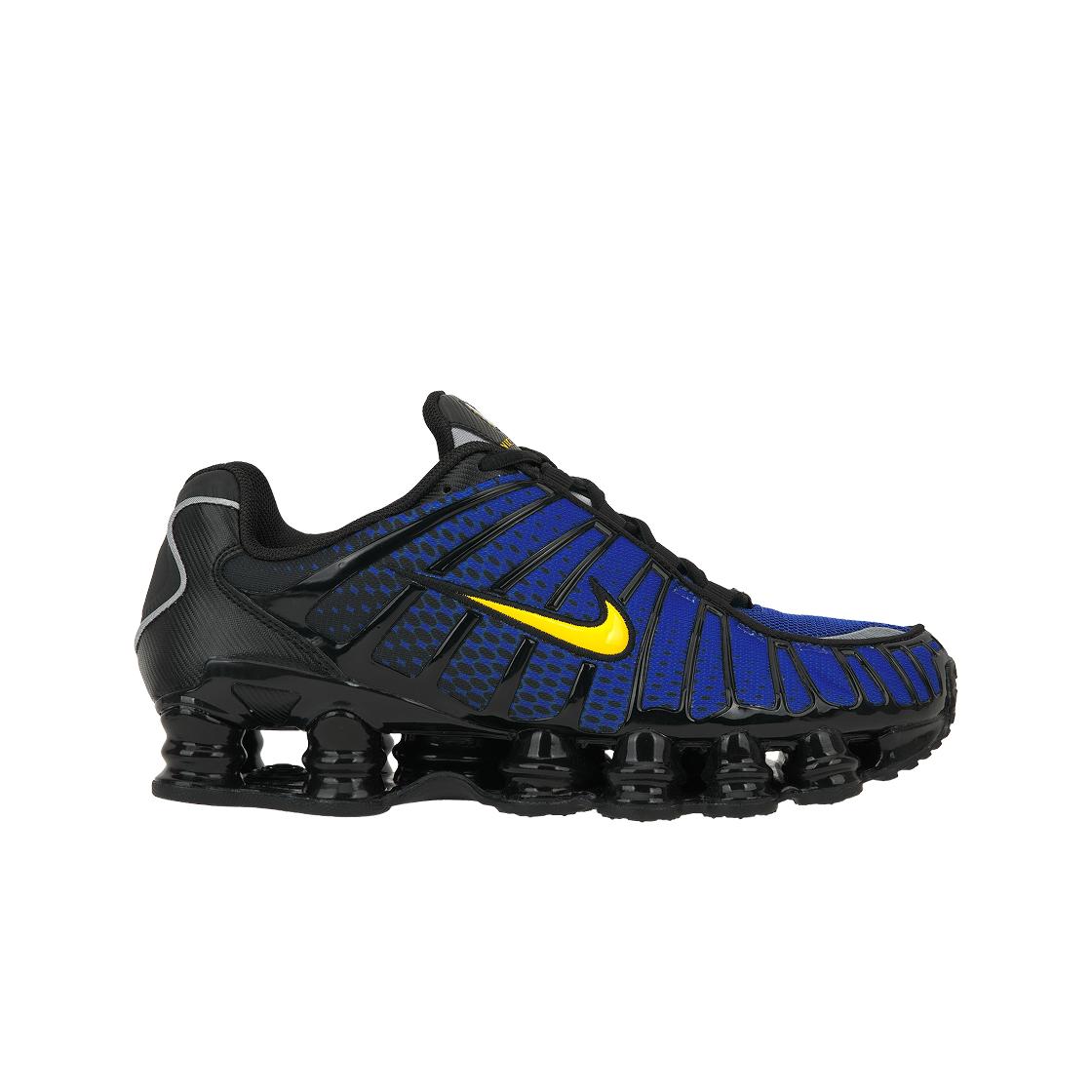 Nike Shox TL Lyon Blue Varsity Maize Unisex Sneaker Schwarz Metallic-Silber IB7670-001 42.5