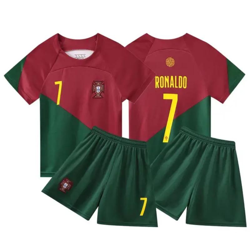 Sportbekleidung NR.10/7 Trainingsanzug 3-13 Jahre Jungen Mädchen Feuchtigkeitstransportierend Atmungsaktiv Fußballkleidung Anzüge Kinder Sommer Schnelltrocknend 150 brown