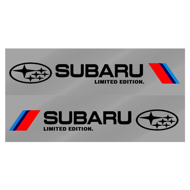 2 Stück Auto Karosserie Dekorationsaufkleber Tür Personalisierte Sportliche Aufkleber Für Subaru Forester XV Outback Ascent Legacy Impreza WRX STI BRZ WRC SUBARU schwarz