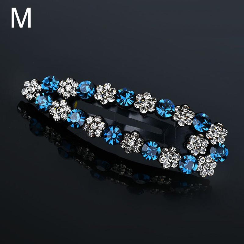 2Pcs Haar Clip Frauen Haar Schmuck Strass Haarnadeln Headwear Haar Zubehör Shiny Kristall M