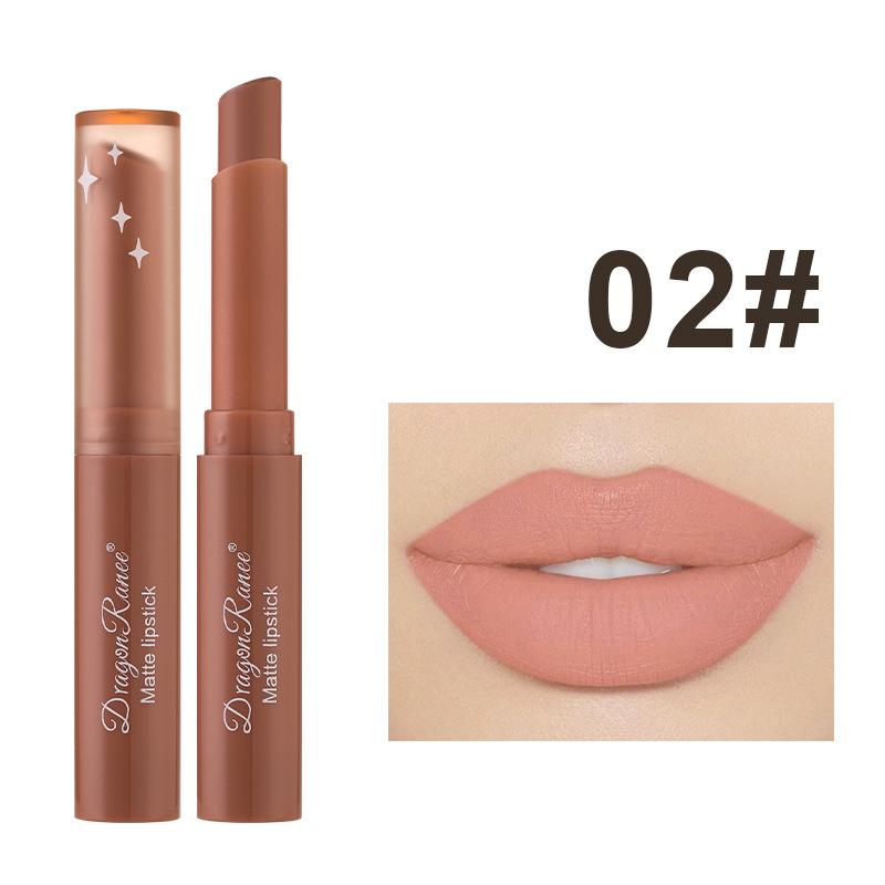 1Pc Nude Matte Lippenstift Wasserdicht Langlebige Lip Sticks Nicht Verblassen Sexy Rot Samt Lippenstifte Frauen Make-Up Kosmetik 2#