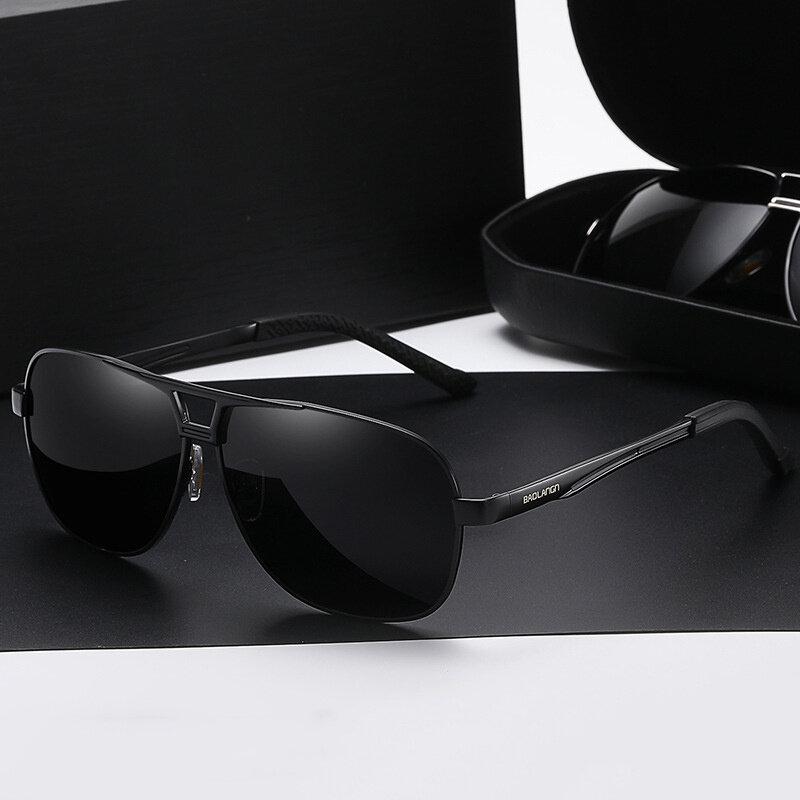 Photochrome Sonnenbrille für Herren, zum Autofahren, Vintage, schwarze Piloten-Sonnenbrille, nicht polarisierte Brille