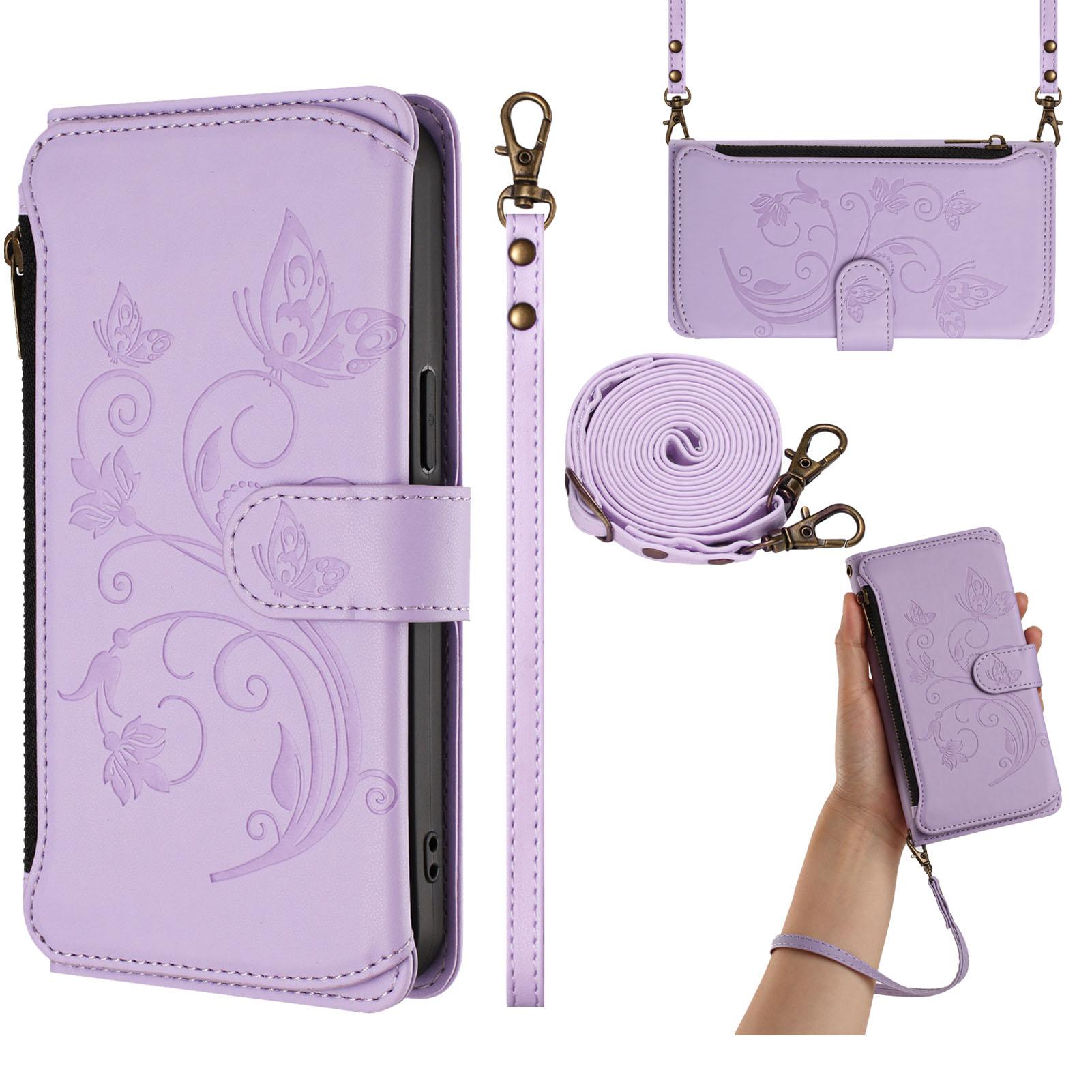 Leder Klapphüllen Für T-Mobile REVVL 8 7 6 6X Pro T Phone 3 2 5G Hülle Kartenetui Handy Tasche Zweischichtiges Aufbewahrungsfach T-Mobile T Phone 3 Pro violett