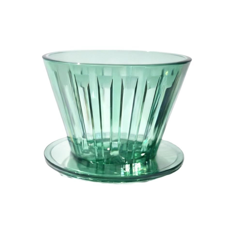 Hitzebeständiger Kaffee-Dripper Wiederverwendbarer Kaffee-Filterkorb Pour-Over-Filter Kaffeezubereitung grün