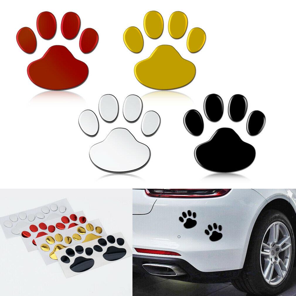 Autoaufkleber Cooles Design Pfote 3D Tier Hund Katze Bär Fußabdrücke Fußabdruck 3M Aufkleber Autoaufkleber für Auto Motorrad schwarz