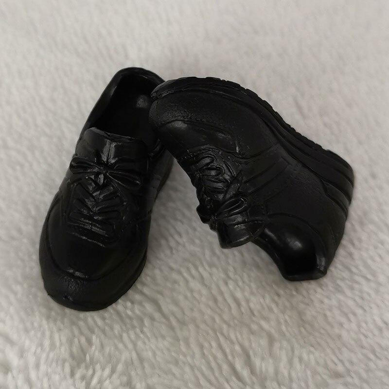 Mode High-Heel Schuhe Für Blythe Puppen 1/6 Mode Sneaker Schuhe Für Licca Puppe Mini Schuhe Für Momoko 1/6 BJD Puppenzubehör schwarz