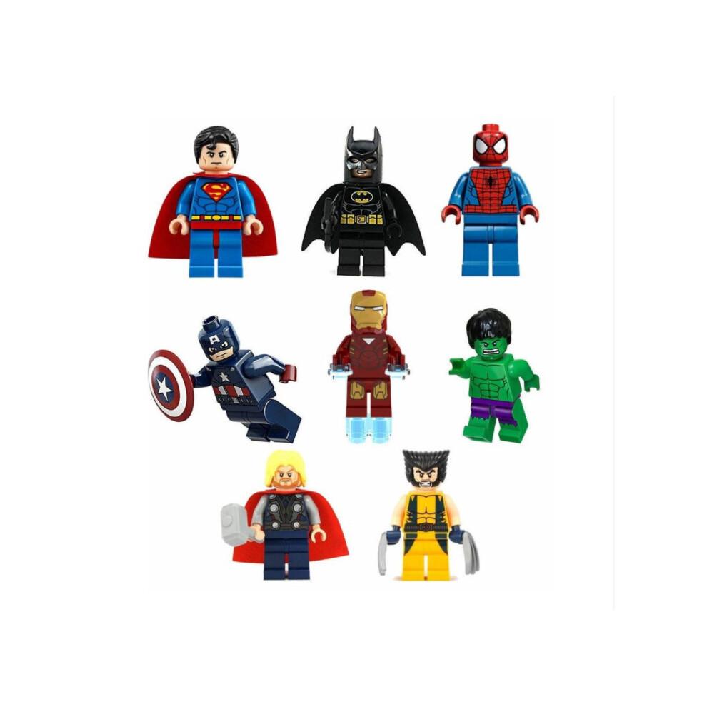 8-teiliges Superhelden-Mini-Figuren-Set – Comic-Actionfiguren, Sammlerspielzeug-Geschenk für Fans (Zufällige Stile)