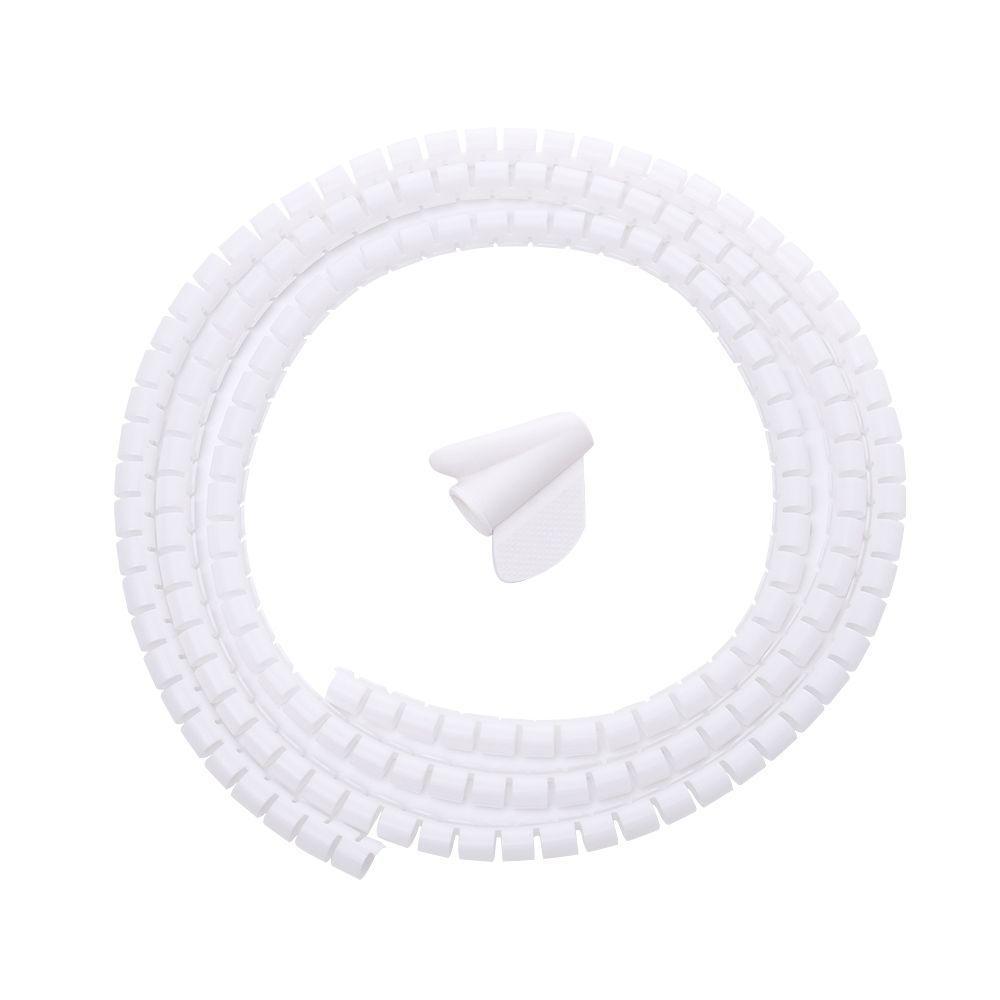 2M 10/16/22/28mm Flexible Spirale Kabel Draht Schutz Kabel Organizer Computer Kabel Schutz rohr Clip Organizer Management Tools 10mm weiß