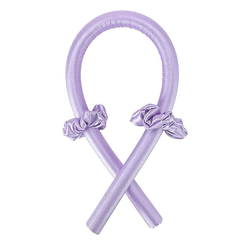 Lockenwickler Heatless Stirnband Curling Rod Schaum Curler Seide Curling Band Haar Ring DIY Haar Styling Werkzeuge Machen Haar Locken violett