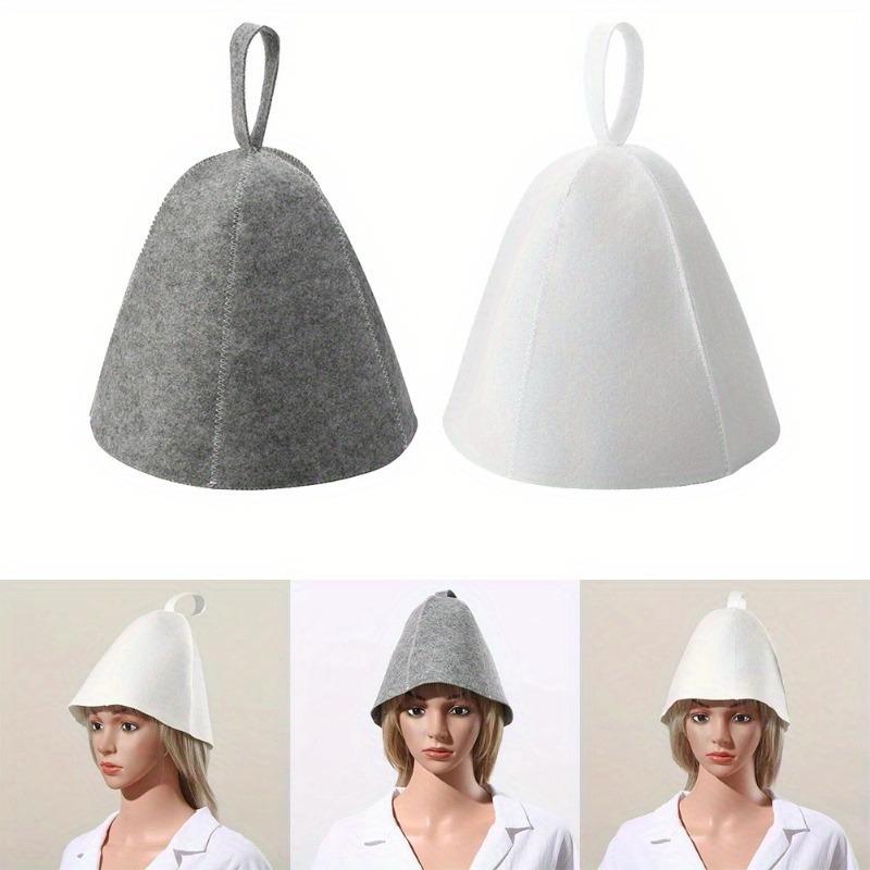 Unisex Hitzeschutz Sauna Hut Verdickter Wollfilz Duschhaube Haar-Turban Schnelltrockentuch Handtuch Sauna Badezimmer Zubehör 1 Stück
