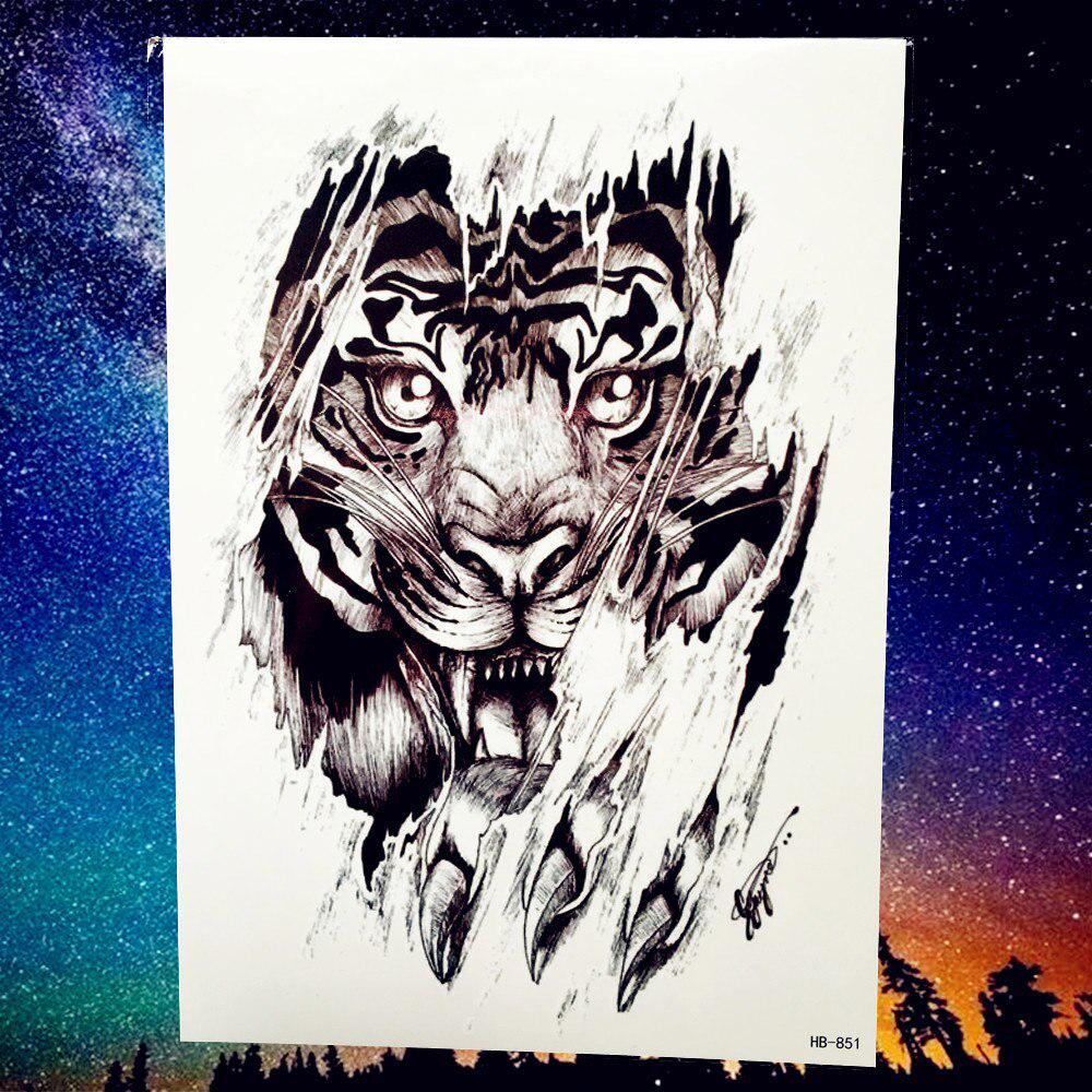 1PC 3D Roar Wolf Wald Temporäre Tattoo Aufkleber Gefälschte Wasserdichte Tatoos Für Männer Körper Kunst Schwarz Tatoo