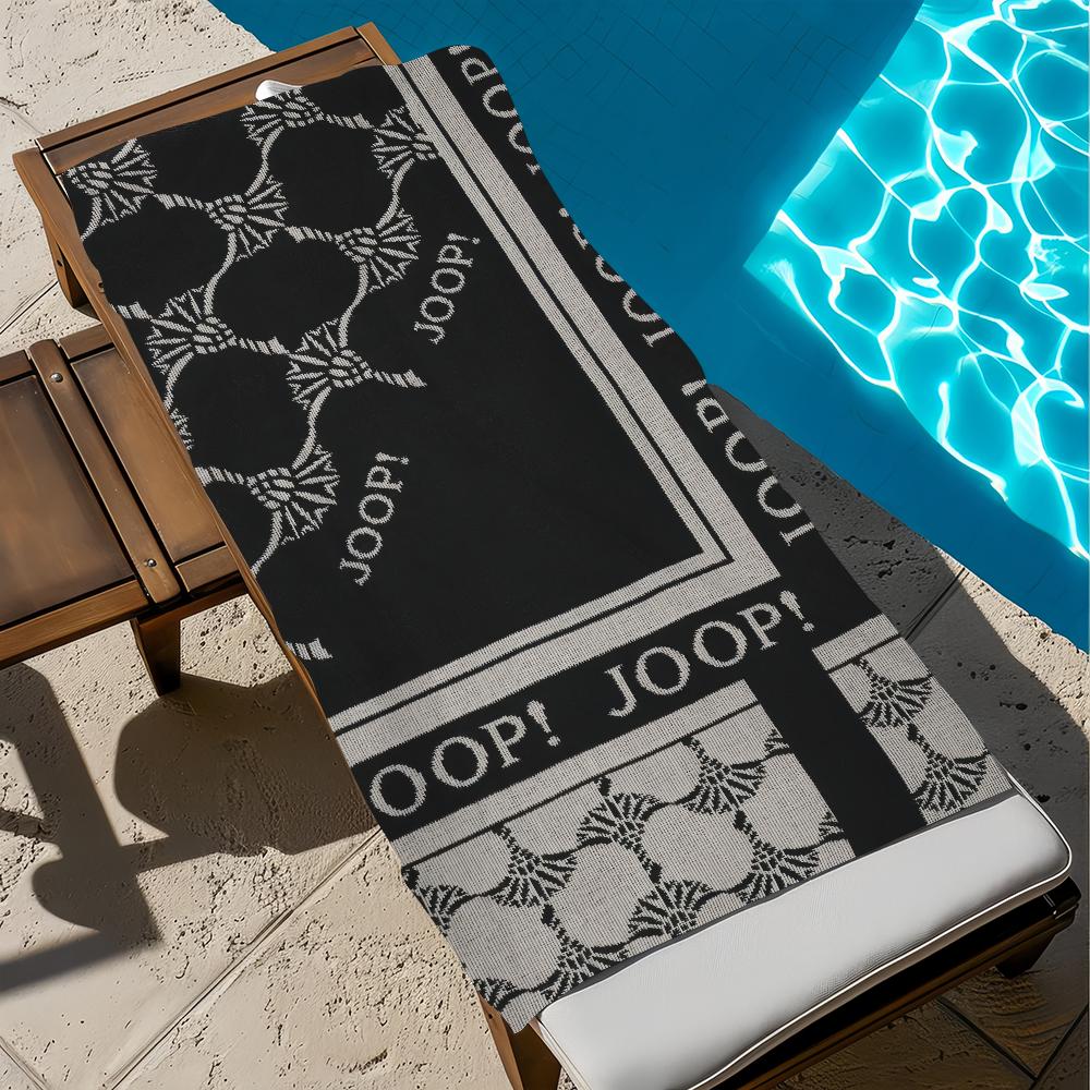 JOOP! Saugfähiges Strandtuch, Schnelltrocknendes Mikrofaser-Badetuch, Luxuriös Bedrucktes Weiches Handtuch für Strand, Pool, Reisen, Badetuch W40*H60(CM)