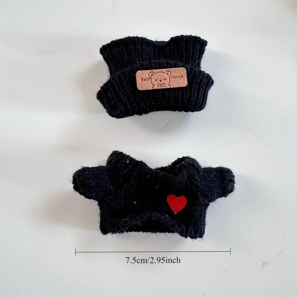 Modekleidungsset für Puppe(KEINE Puppe), Handgehäkelt, Niedliche Kleidung, Hut, DIY Stilvolle Lustige labubu Kleidung Accessoires für Tochter Geburtstage, schwarz