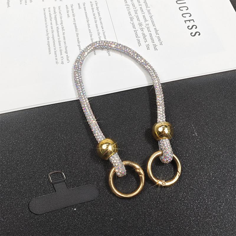 Heller Strass Handy-Lanyard Kristall Handyhülle Kettenriemen Handyzubehör Multicolour 30cm