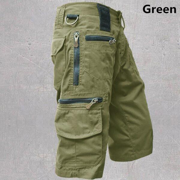 Outdoor Herren Wasserdichte Taktische Kurze Hosen für Männer Shorts Multi-Pocket Cargo Quick Dry Shorts Sommer Outdoor Shorts Lässige Gerade Hosen 5XL grün