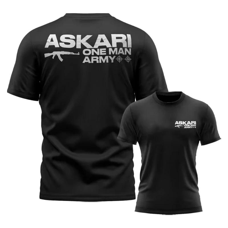 ASKARI Box-T-Shirt für Herren, Sommer, Sport, Fitness, atmungsaktiv, Rundhalsausschnitt, Kurzarm, Outdoor-Trainingsbekleidung, Motorradbekleidung 4XL black