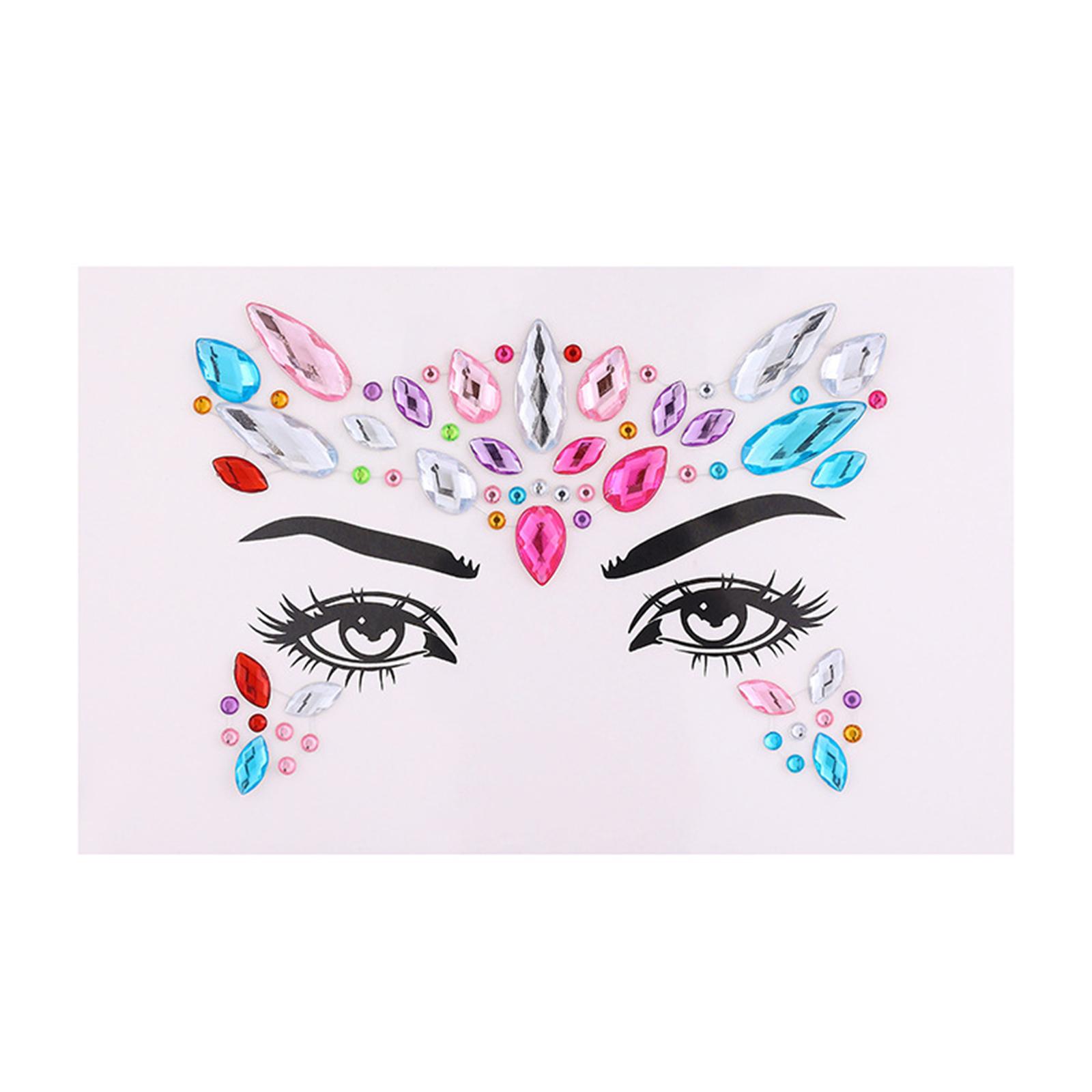 Strass Gesicht Dekorative Aufkleber Bühne Make-Up Aufkleber Kristall Dekorative Aufkleber Augen Make-Up SY002MIXED