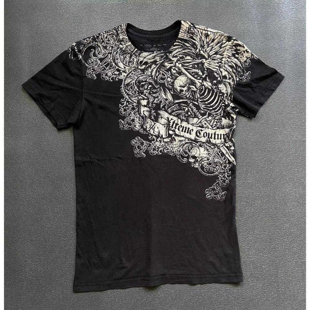 Retro Engelsflügel Herren Kurzarm Harajuku High Street Amerikanische Mode T-Shirt Mann Frau Sommer Oberteile XS gray