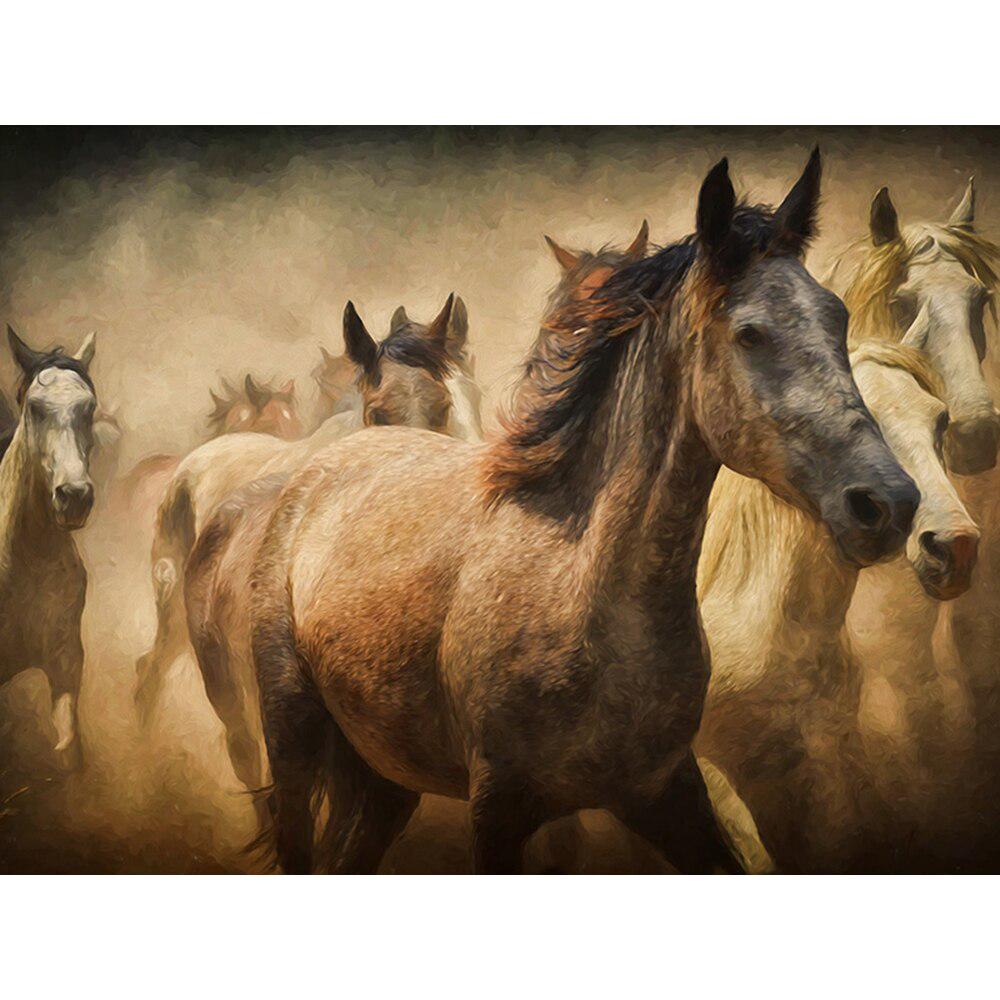 Diamant Mosaik Pferd Strass Kreuz Stich Volle Runde Diamant Malerei Pferd Ankünfte Wohnkultur 20X30CM