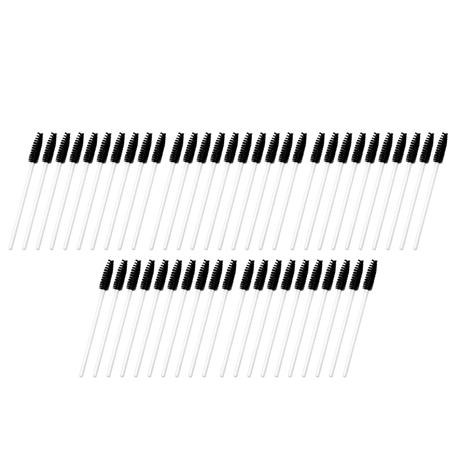 50PCS Wimpern Verlängerung Pinsel Einzigen Verwenden Kleine Make-Up Pinsel für Wimpern Augenbrauen Pfropfen weiß/schwarz