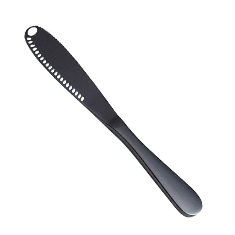 Buttermesser, Käseschneider mit Loch, Käsereibe, Edelstahl, Küchenzubehör, Wischcreme, Brot, Marmelade, Werkzeuge, Küchenhelfer schwarz