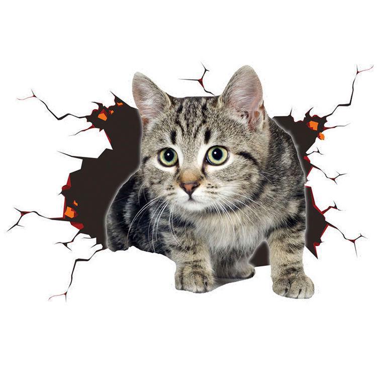 Kreative 3D-Katzen-Autoaufkleber – süße, lustige Kratzschutz-Aufkleber