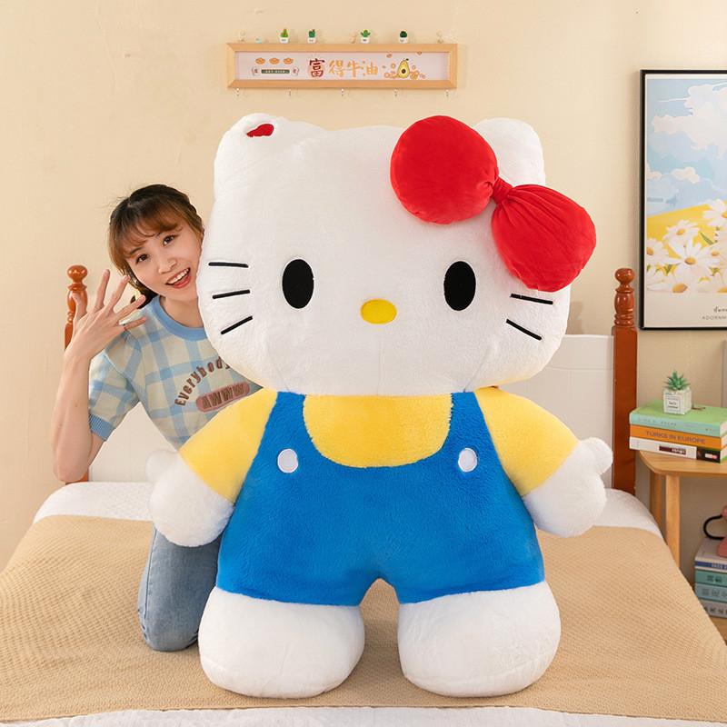 Hello Kitty Plüschtier mit PP-Baumwollfüllung für Kinderzimmerdekoration Spezielle Charaktere enthalten 40cm blau