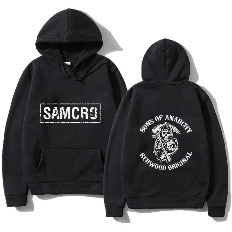 SoA-Sons of Anarchy SAMCRO Grafiken Hoodie für Männer Streetwear Rock Punk Sweatshirts Mann Harajuku Trend Vintage Übergroße Hoodies 2XL