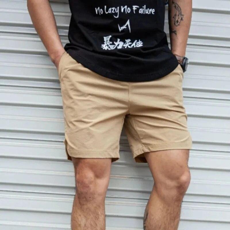 Männer Shorts Leichte Dünne Kurze Hosen Laufen Squat Fitness Shorts Männer GYM Tragen Schnell trocknende Kordelzug Shorts M khaki