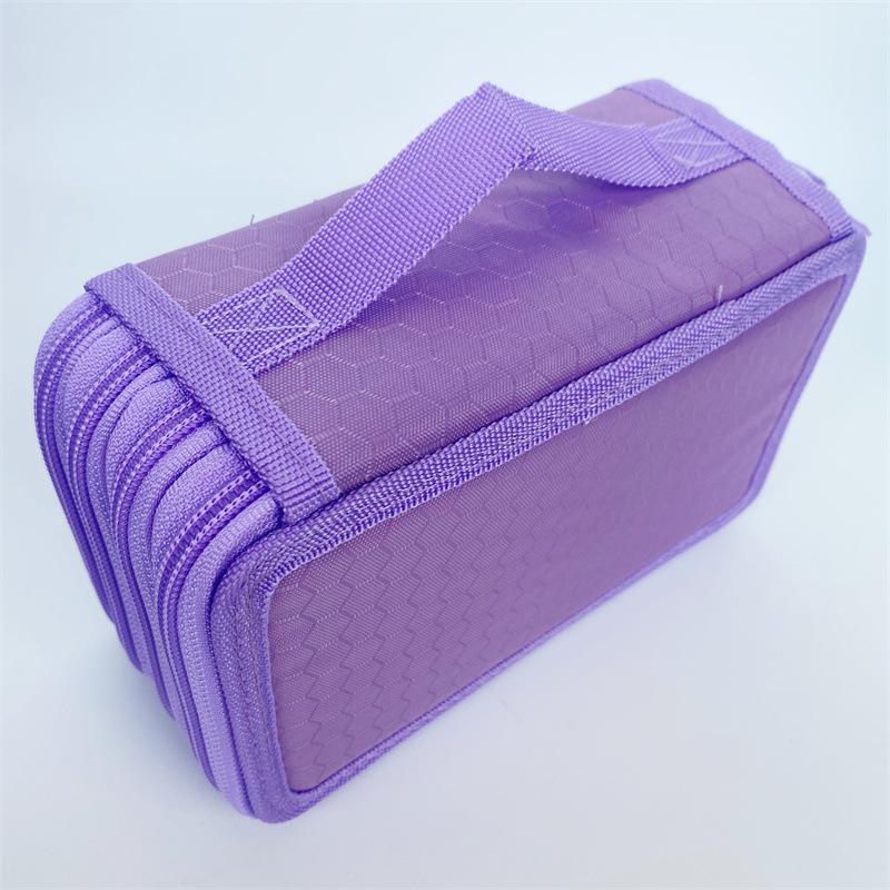 Schreibwarentasche für Studenten 2024: Skizzen- und Farbstifteetui mit 32, 48 oder 72 Farben 72 colors violett