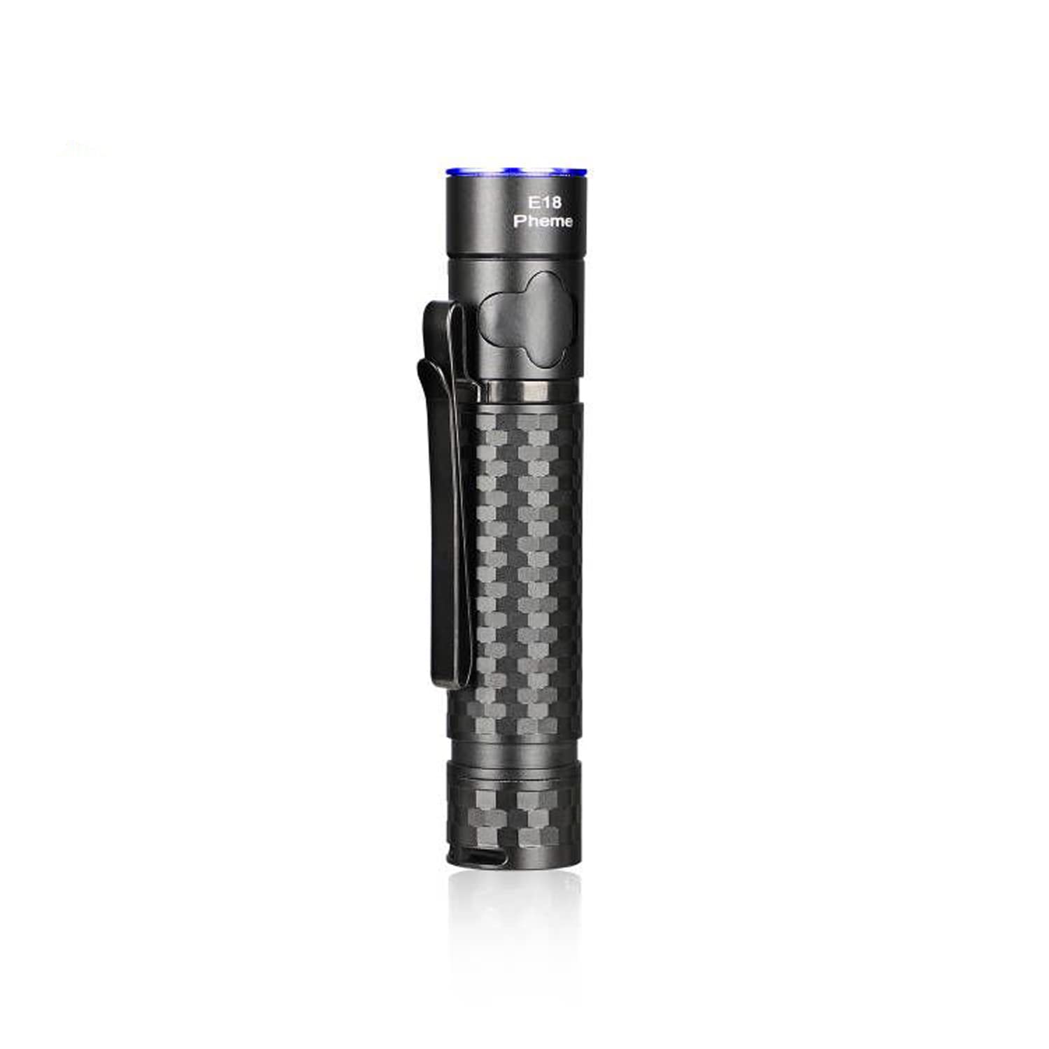 Brinyte E18 Wiederaufladbare LED-Taschenlampe mit maximal 1200 Lumen Kompakte und helle EDC-Taschenlampe mit IP68 Klebe-Endkappe Hoch Schnell und Montage