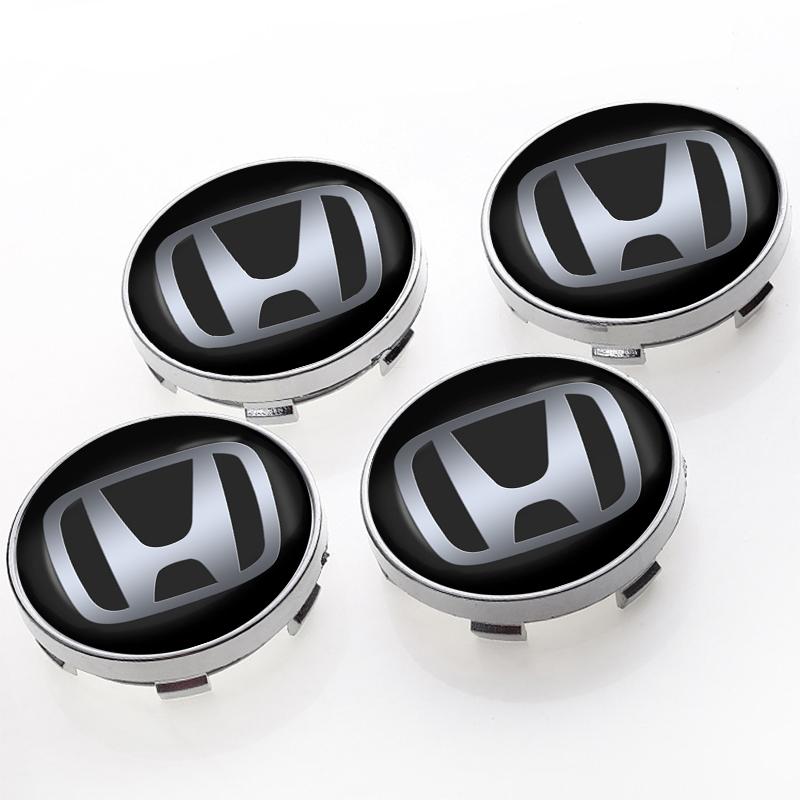 4 Stück 60MM Auto Radmitte Nabenkappe Autozubehör Für Honda Fit Mugen Insight Type S R VTEC Modulo Vezel RR Si schwarz