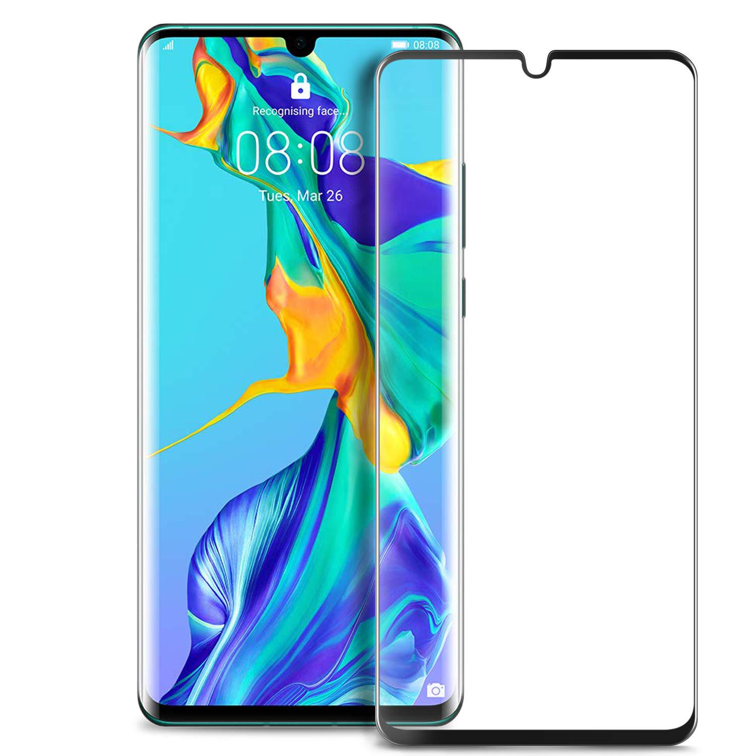 Huawei P30 Pro Schutzglas Displayschutzfolie aus gehärtetem Glas für Huawei P30 Lite 3D Full Cover Huawei P30 Pro schwarz