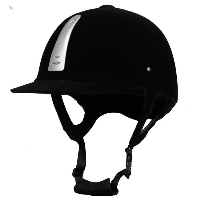 Reiten Helm Reitausrüstung Einstellbare Samt Sicherheit Kopfbedeckung Schutz Anti-kollision Hut Reiter Helm Unisex M silber